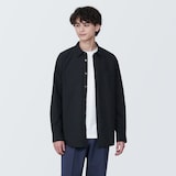 紳士　洗いざらしブロード長袖シャツ