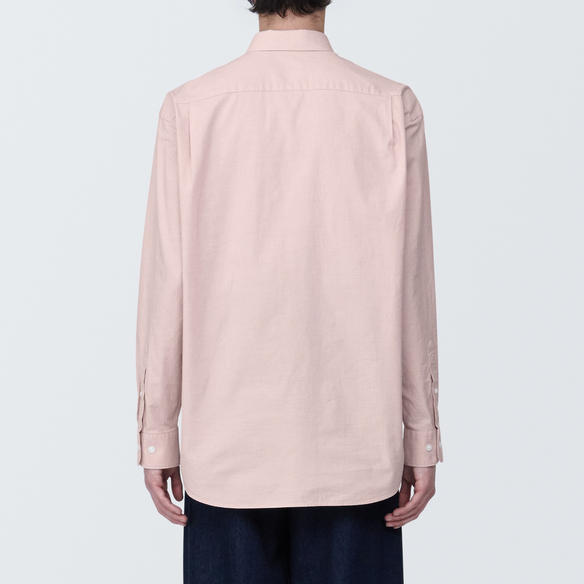 紳士　洗いざらしブロード長袖シャツ