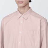 紳士　洗いざらしブロード長袖シャツ