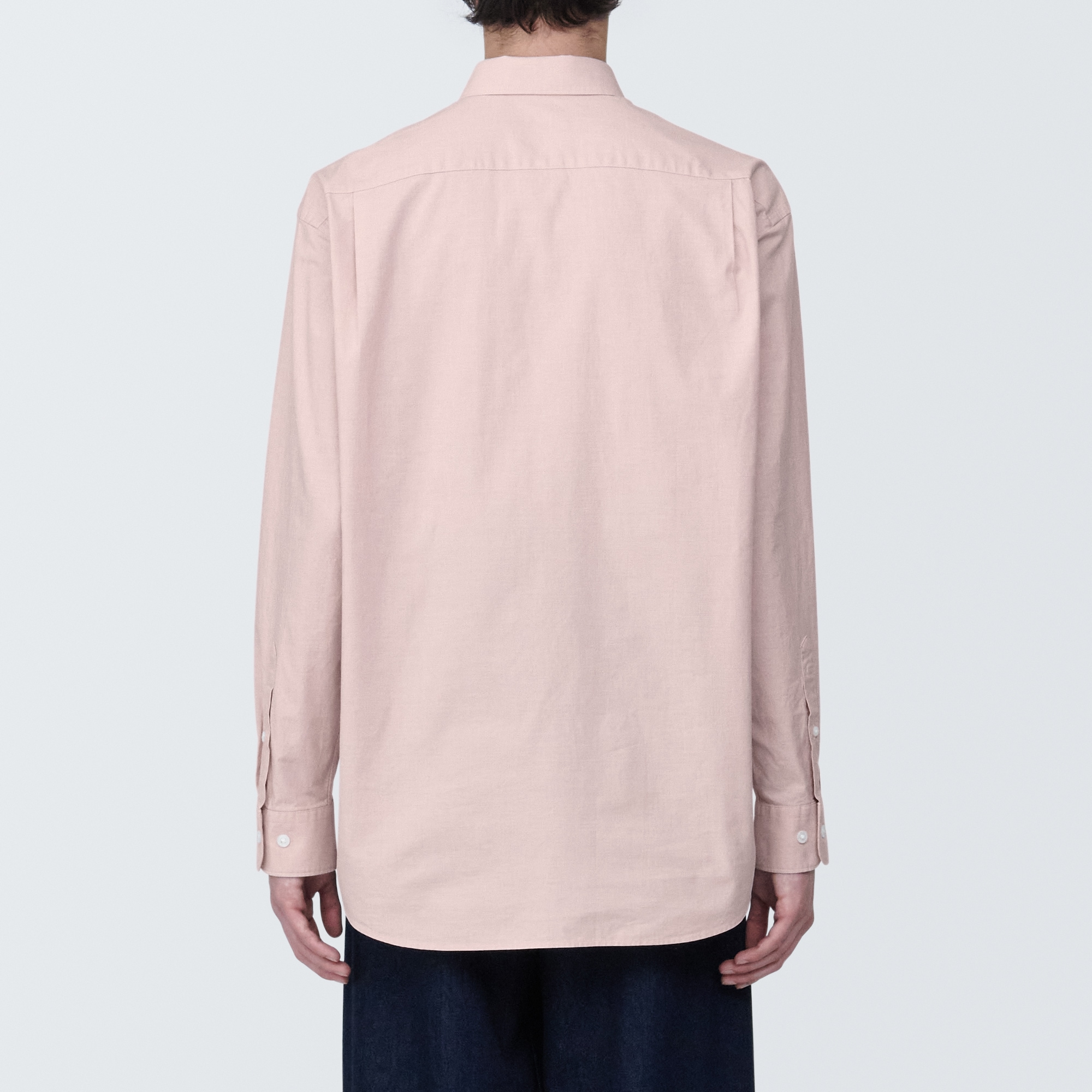 紳士　洗いざらしブロード長袖シャツ