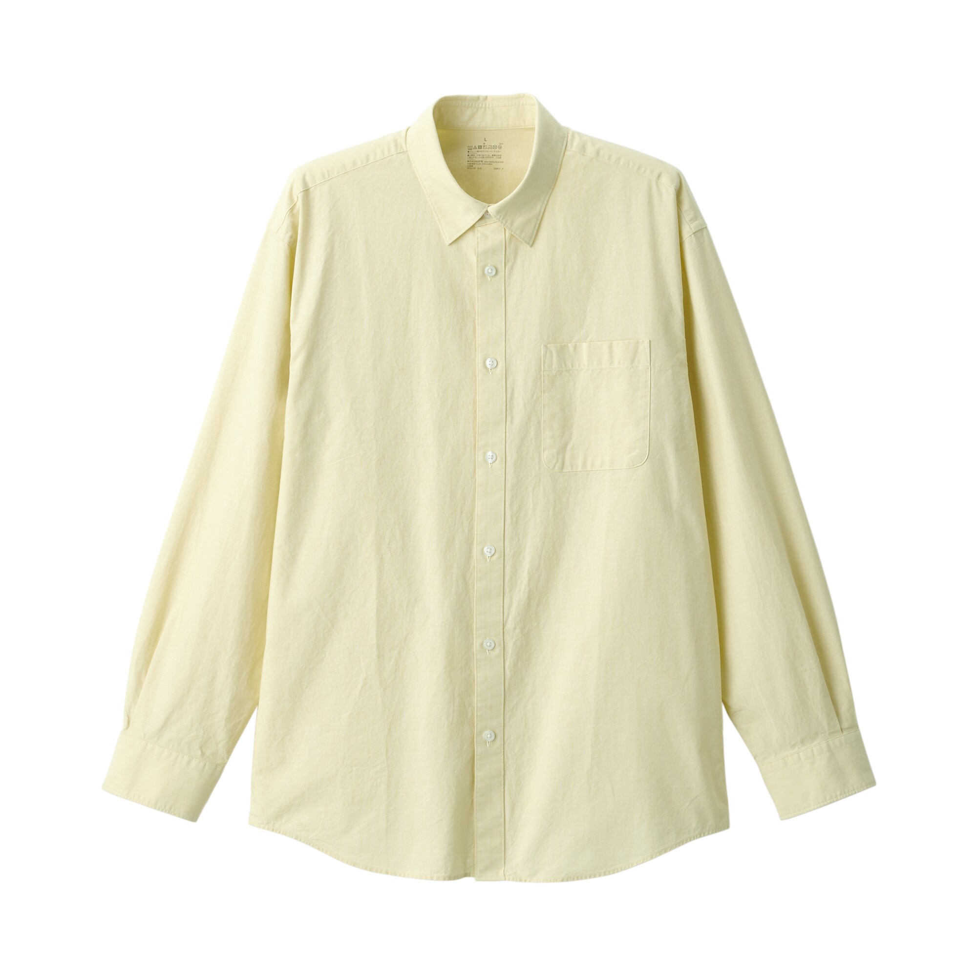 紳士　洗いざらしブロード長袖シャツ