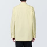 紳士　洗いざらしブロード長袖シャツ