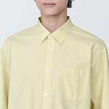 紳士　洗いざらしブロード長袖シャツ