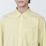 紳士　洗いざらしブロード長袖シャツ