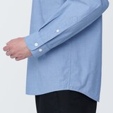 紳士　洗いざらしブロード長袖シャツ