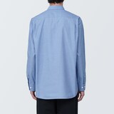 紳士　洗いざらしブロード長袖シャツ