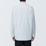 紳士　洗いざらしブロード長袖シャツ