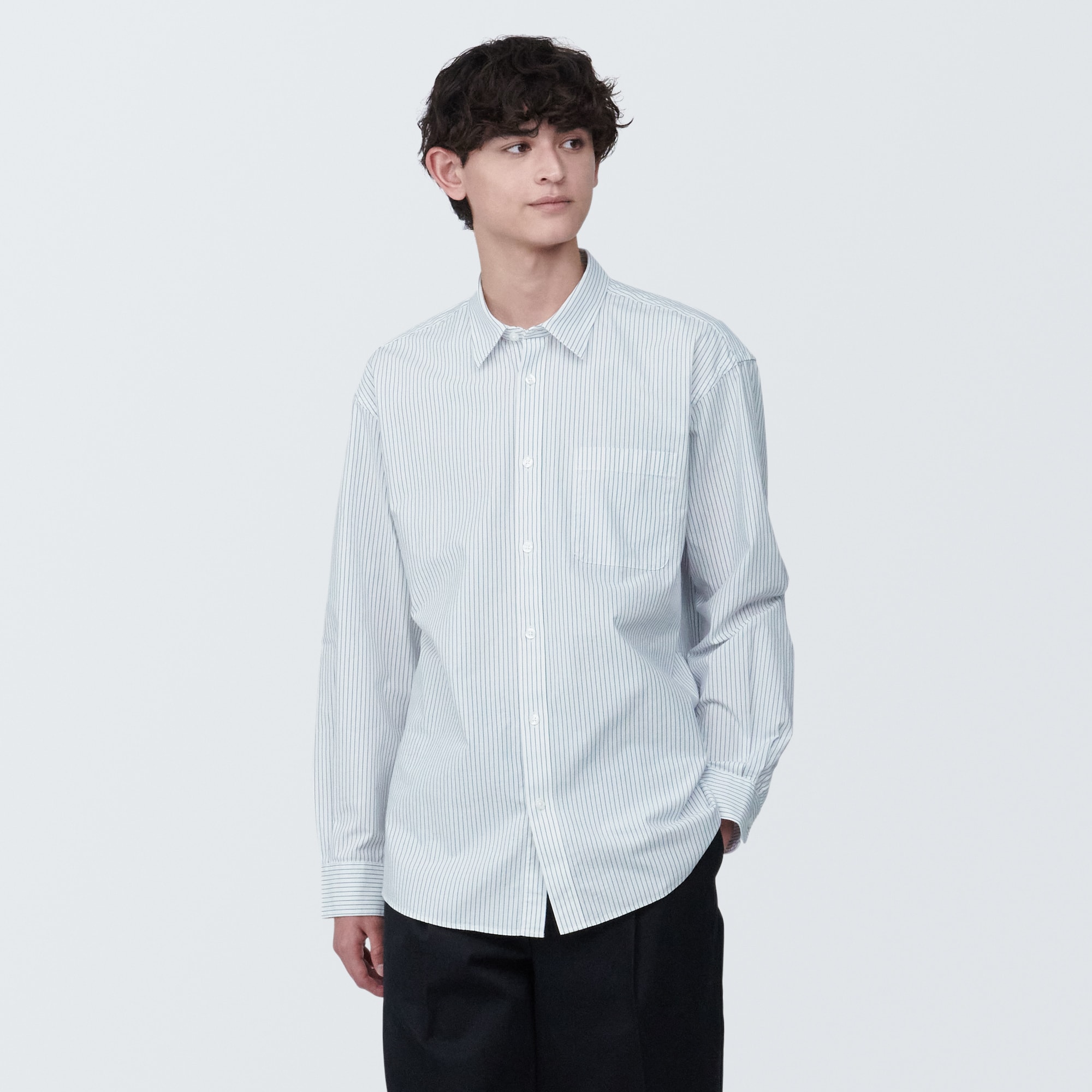 紳士 洗いざらしブロード長袖シャツ | 無印良品