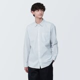 紳士　洗いざらしブロード長袖シャツ