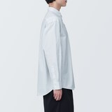 紳士　洗いざらしブロード長袖シャツ