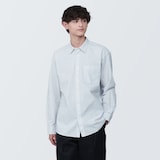 紳士　洗いざらしブロード長袖シャツ