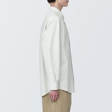 紳士　洗いざらしブロード長袖シャツ