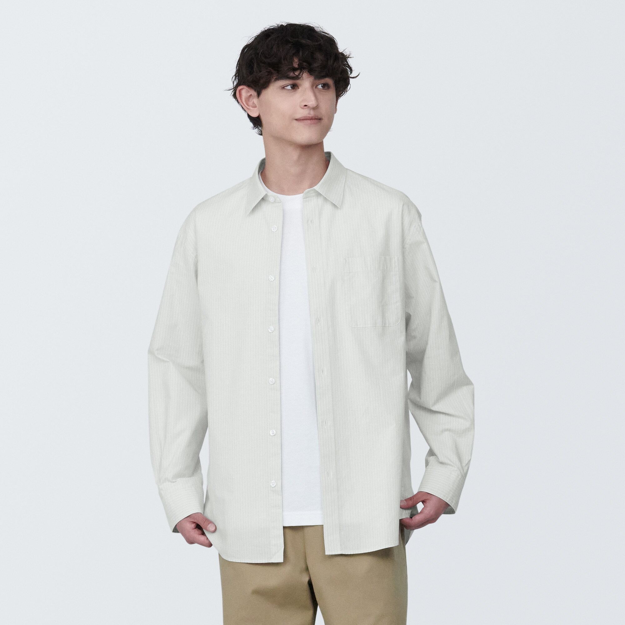 紳士 洗いざらしブロード長袖シャツ | 無印良品