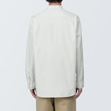 紳士　洗いざらしブロード長袖シャツ