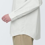 紳士　洗いざらしブロード長袖シャツ