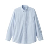 紳士　洗いざらしブロード長袖シャツ