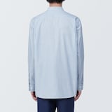 紳士　洗いざらしブロード長袖シャツ