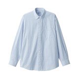 紳士　洗いざらしブロード長袖シャツ