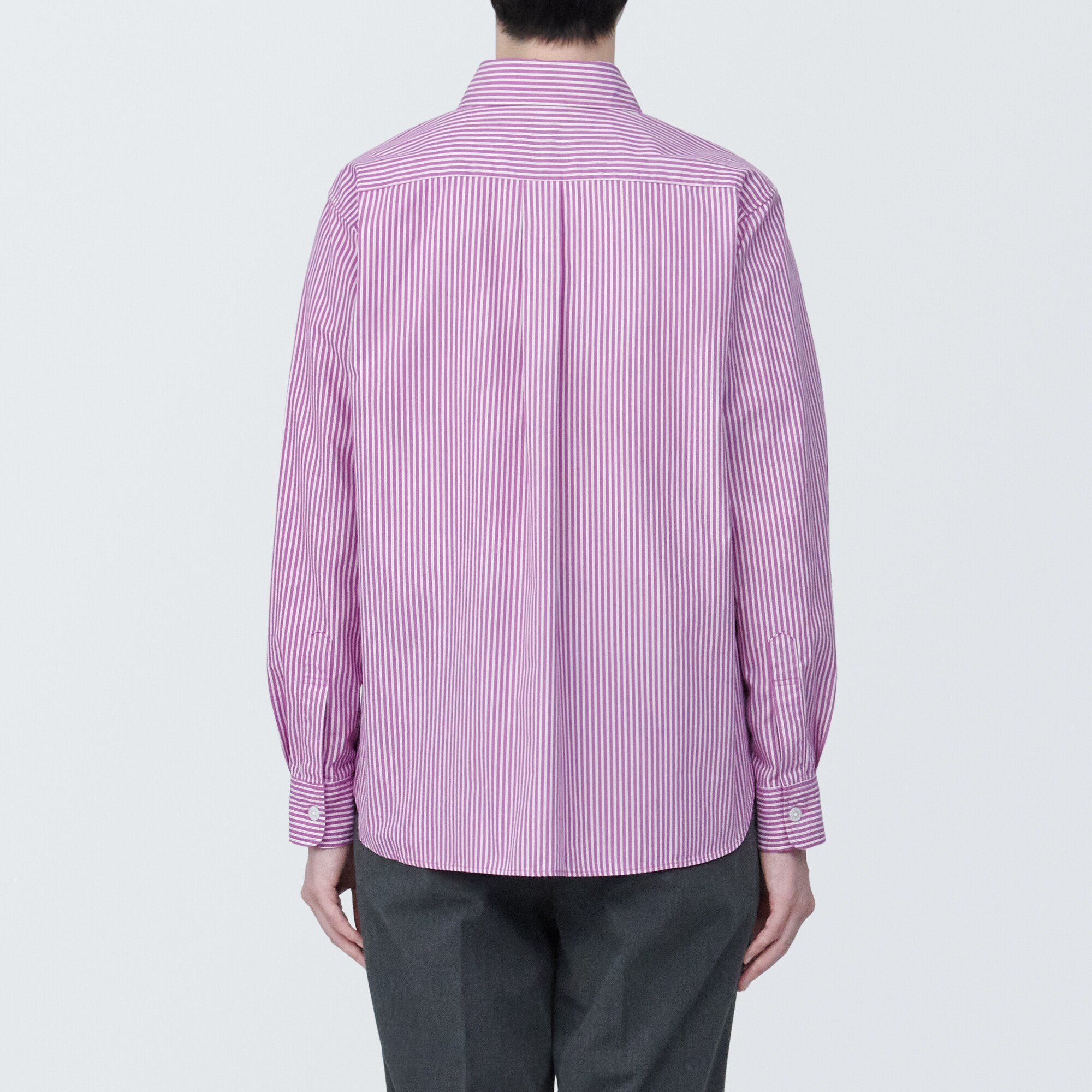 婦人　洗いざらし　ブロードレギュラーカラー長袖シャツ