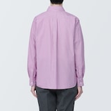 婦人　洗いざらし　ブロードレギュラーカラー長袖シャツ