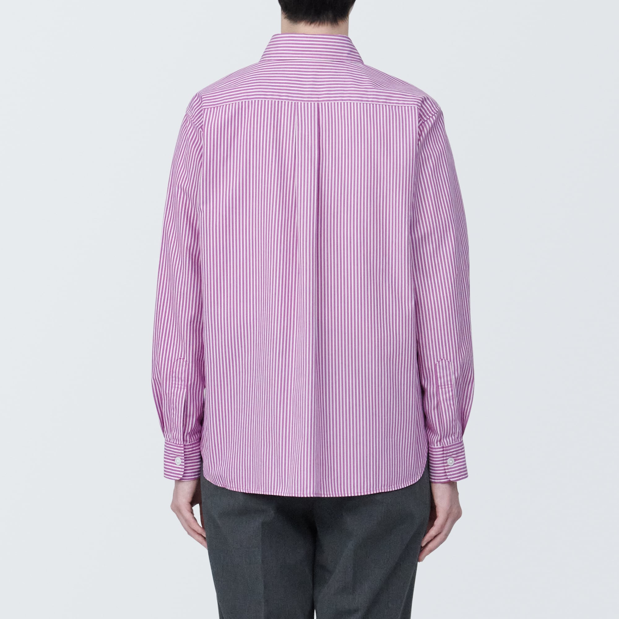 婦人　洗いざらし　ブロードレギュラーカラー長袖シャツ