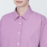 婦人　洗いざらし　ブロードレギュラーカラー長袖シャツ