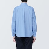 婦人　洗いざらし　ブロードレギュラーカラー長袖シャツ