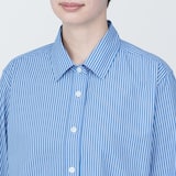 婦人　洗いざらし　ブロードレギュラーカラー長袖シャツ