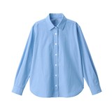 婦人　洗いざらし　ブロードレギュラーカラー長袖シャツ