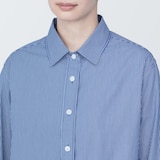 婦人　洗いざらし　ブロードレギュラーカラー長袖シャツ