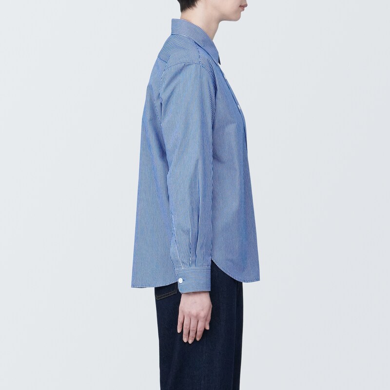 婦人 洗いざらし ブロードレギュラーカラー長袖シャツ | 無印良品 