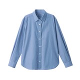 婦人　洗いざらし　ブロードレギュラーカラー長袖シャツ