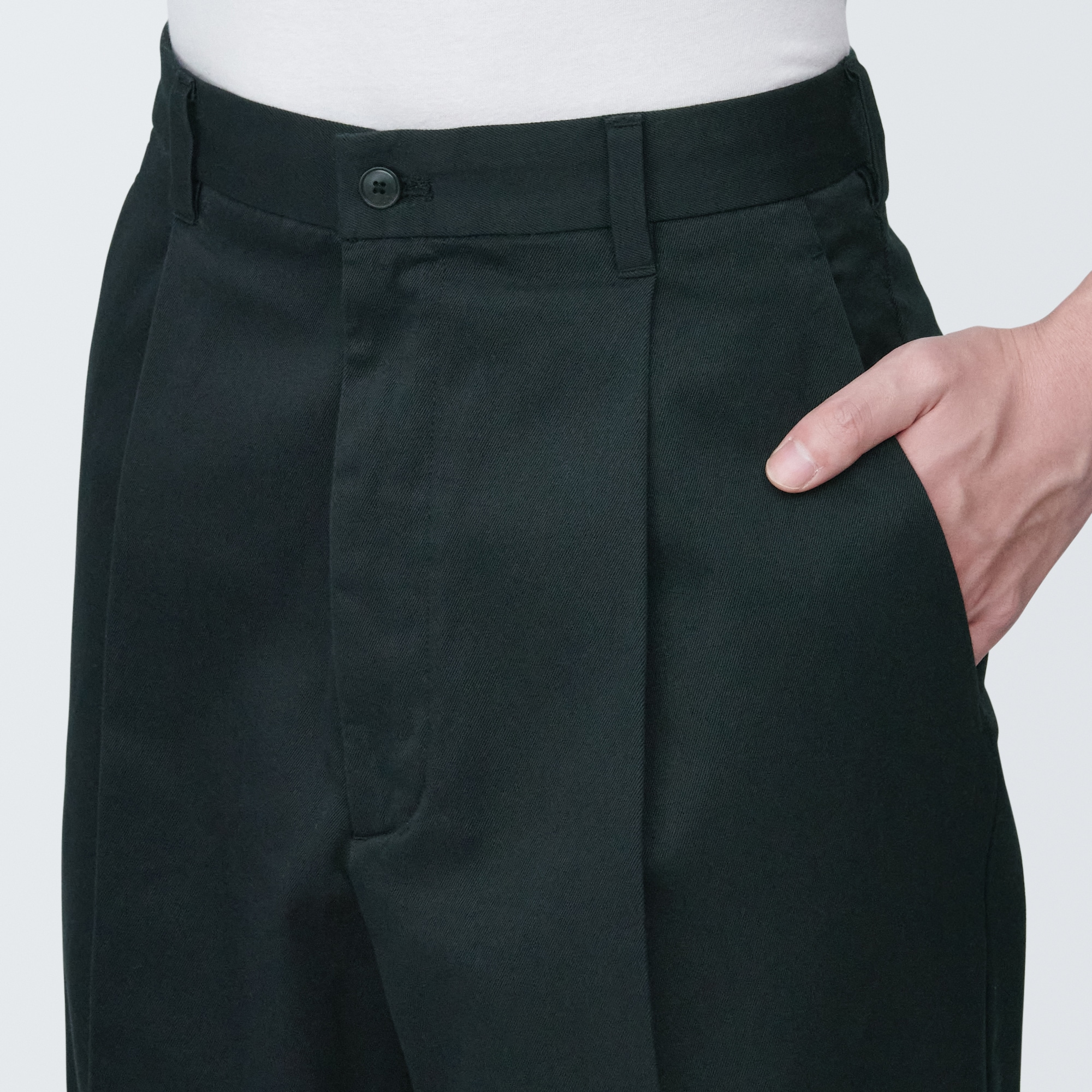 紳士 ストレッチチノタックワイドパンツ | 無印良品
