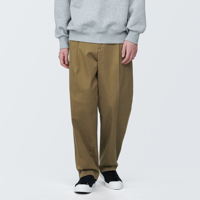 紳士 ストレッチチノタックワイドパンツ | 無印良品