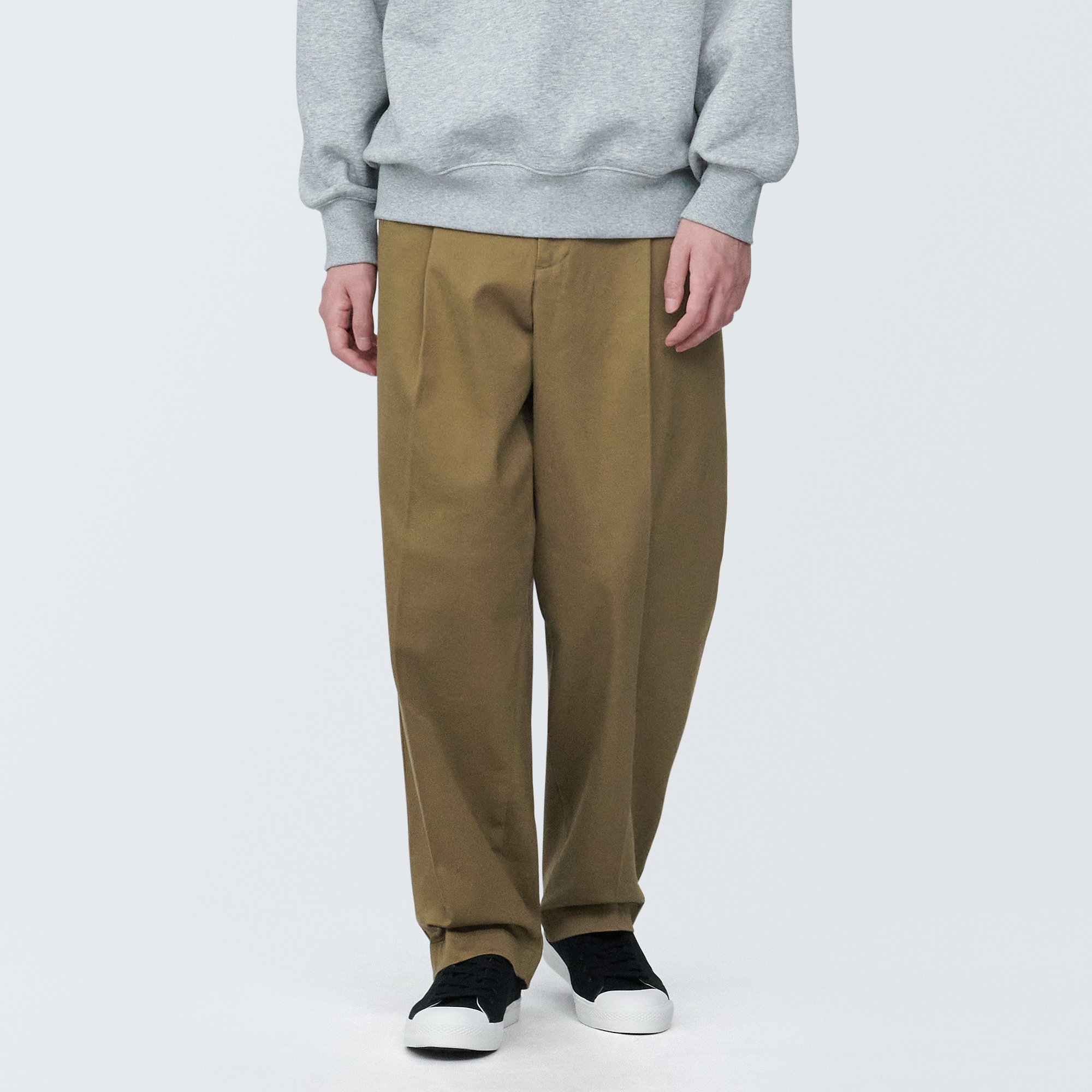 紳士 ストレッチチノタックワイドパンツ | 無印良品