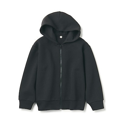 キッズ　二重編みスウェットフルジップパーカ