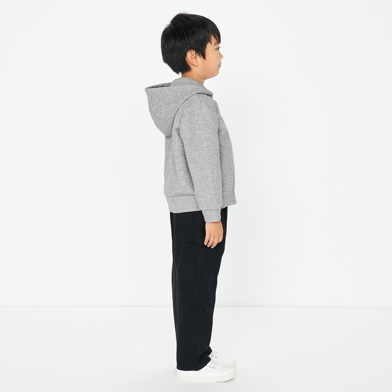 キッズ　二重編みスウェットフルジップパーカ