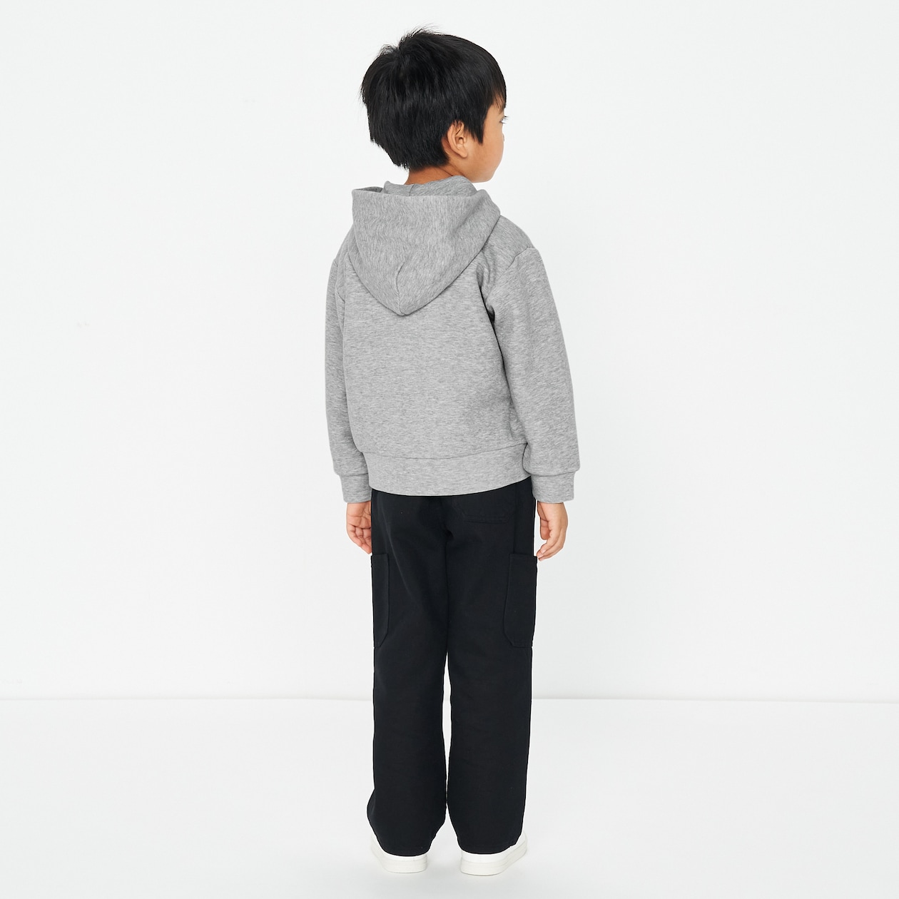 キッズ　二重編みスウェットフルジップパーカ