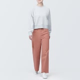 婦人　デニムワイドバギーパンツ　カラー　股下７２