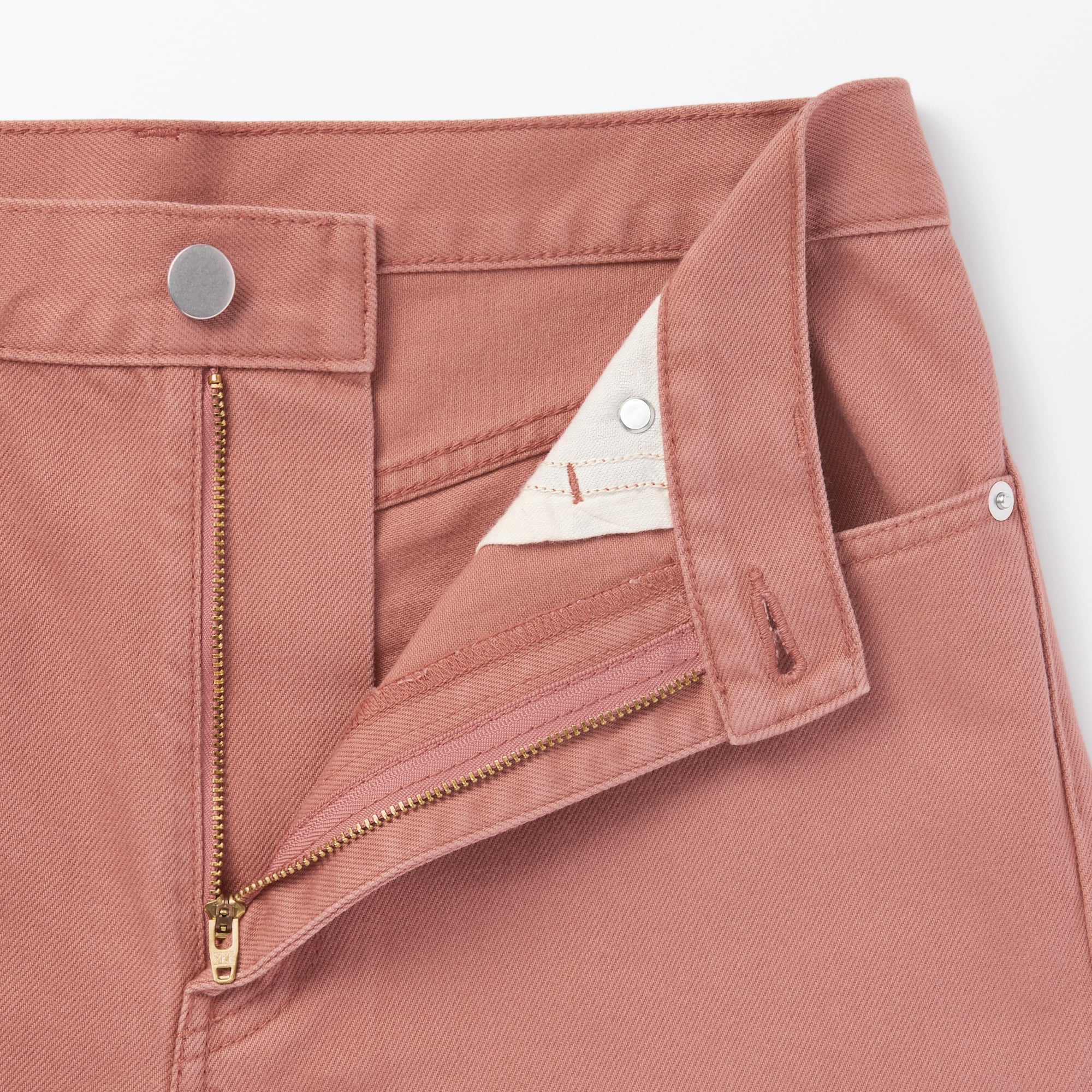 婦人　デニムワイドバギーパンツ　カラー　股下７２