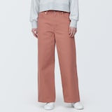 婦人　デニムワイドバギーパンツ　カラー　股下７２