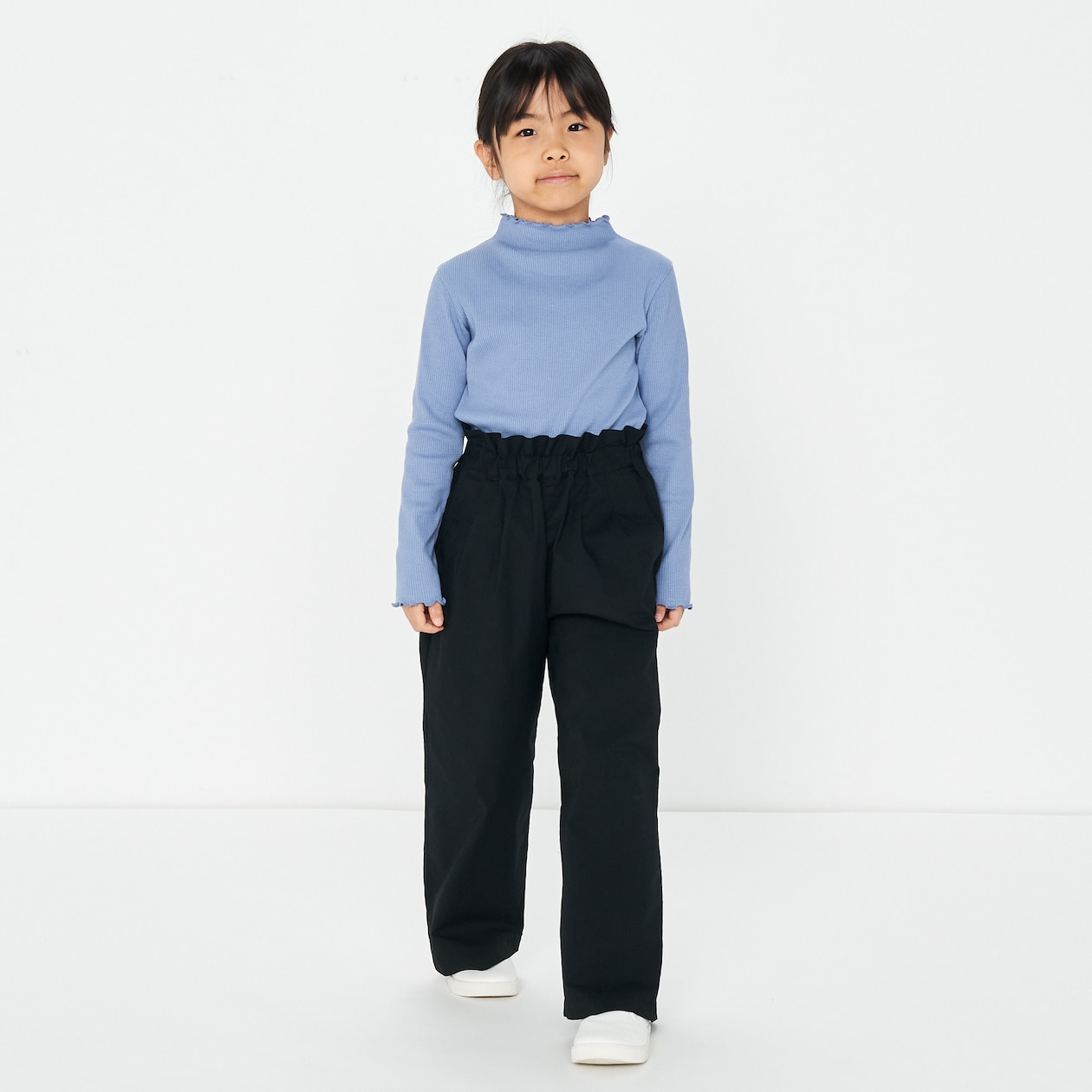 キッズ　ウエストフリルタックワイドパンツ