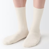 紳士　足なり直角　ズレ落ちにくいリブ編み靴下
