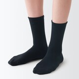 婦人　足なり直角　履き口やわらか　足首に沿う靴下