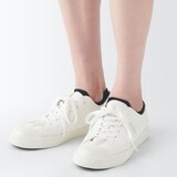 婦人　足なり直角　前後つまみ付き　浅履きスニーカーイン