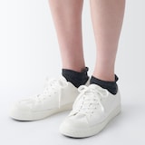 婦人　足なり直角　ウール混パイル編み　厚手スニーカーイン