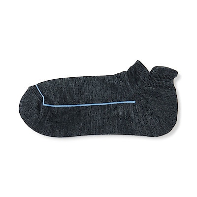 婦人　足なり直角　ウール混パイル編み　厚手スニーカーイン