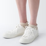 婦人　足なり直角　ウール混パイル編み　厚手スニーカーイン