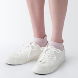 婦人　足なり直角　ウール混パイル編み　厚手スニーカーイン