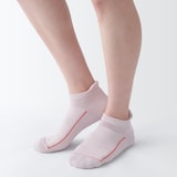 婦人　足なり直角　ウール混パイル編み　厚手スニーカーイン